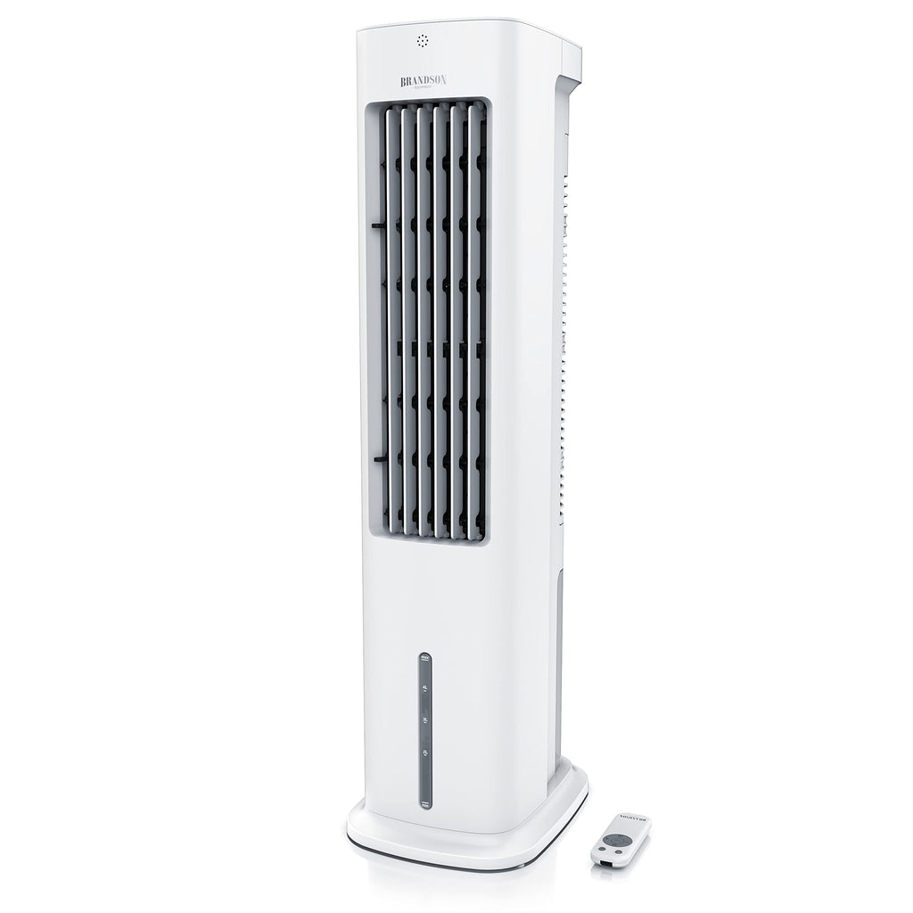 Brandson - Luftkühler mit Wasserkühlung - 5-in-1 - Verdunstungskühler, Luftbefeuchter, Ventilator & Luftreiniger, mobile Klimaanlage ohne Abluftschlauch - Preisträger 2025 - leise - 5L Wassertank