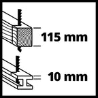 Einhell Universalsäge TC-AP 690 E (690 W, Hubhöhe 20 mm, max. Leerlaufdrehzahl 2.800 min-1, Schnitttiefe 115 mm in Holz)
