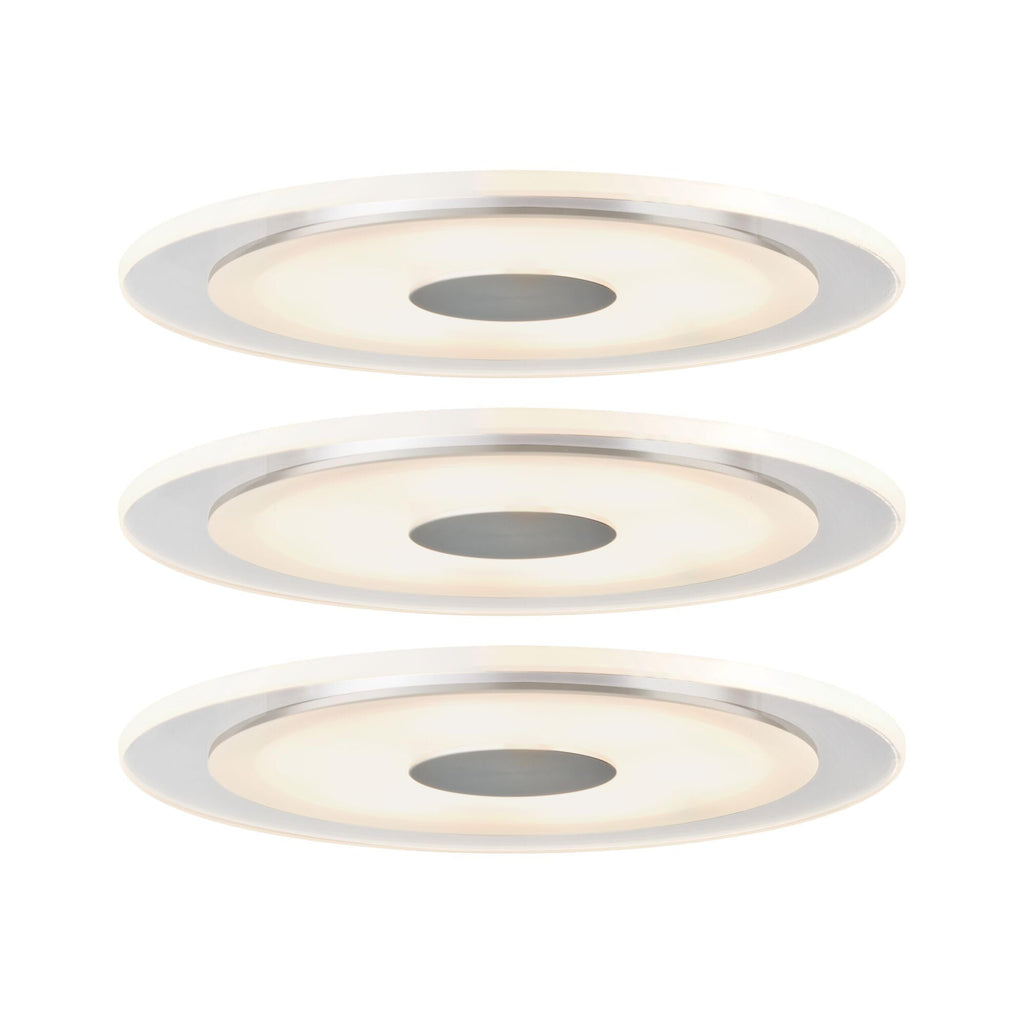 Paulmann Premium EBL Set Whirl rund dimmbar LED 3x6,7W 18VA 350mA 150mm Alu g./Satin Alu/Acryl