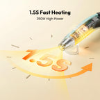 Resiners Mini Heißluftfön 2 Temperatur 255 ℃/350 ℃, 350W Manuelle Heißluftpistole mit Edelstahldüse, Tragbarer Heissluftgebläse Schnelle Erwärmung für Epoxidharz DIY, Prägen, Basteln