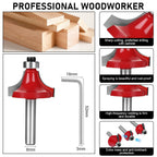 flintronic Fräser-Set, 8MM Fräsen Werkzeug Set, 15-TLG Holzkoffer Geschmiedeter Werkzeugstahl Oberfräser, Bündigfräser, Holzschneider mit Kunststoff-Box, Bodenreinigung für Holzbearbeitung