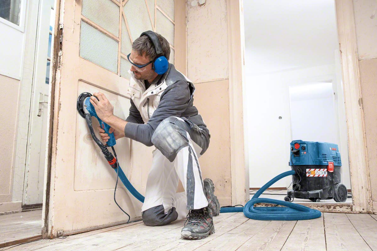 Bosch Professional Exzenterschleifer GET 75-150 (Leistung 750 W, Schleifteller-Ø: 150mm, L-BOXX)