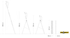 DRABEST Leiter PRO Serie Aluleiter 3-teilig Mehrzweckleiter 3x16 Stufen Leiter Multifunktionsleiter Kombileiter bis 150 kg Beslastbar - Arbeitshöhe 10,83 m - inkl. Eimerhaken