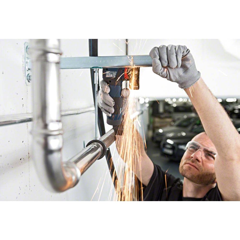 Bosch Professional 12V System Akku Winkelschleifer GWS 12V-76 (inkl. 1x Hartmetall-Trennscheibe, 1x Carbide Multi Wheel, 76 x 10 mm, 2x Inox-Trennscheibe, Schutzhaube, Einlage, ohne Akku/ Ladegerät)