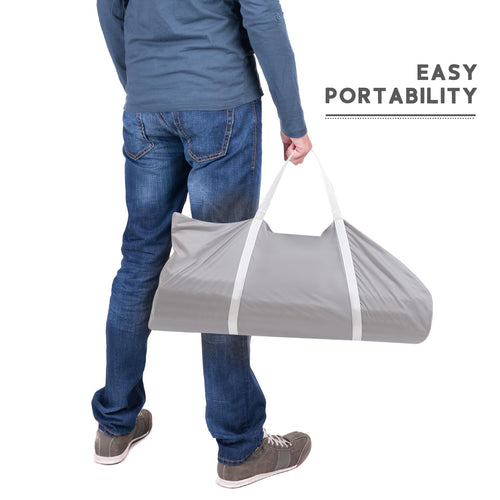 BEJOY Großer Laufstall Laufgitter XXL 180*200 cm, Kompakt und Stark, Schaumstoffschutz Rutschfester mit Transparentem, Atmungsaktivem Netz, Reißverschluss für Babys & Kleinkinder Indoor & Outdoor