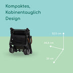 Bebeconfort Zephir, kompakter Baby Kinderwagen, 0–4 Jahre (bis zu 22 kg), leichter Reise Buggy (5.6 kg), in Kabinengröße, flacher und verstellbarer Sitz, Aufbewahrungskorb, Mineral Green