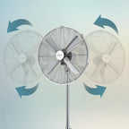 Cecotec Standventilator EnergySilence 620 Retrostyle. 50 W, Chrom-Finish, 16 Zoll Durchmesser mit 4 Flügeln, 3 Geschwindigkeiten, Oszillation, höhenverstellbar, maximale Sicherheit