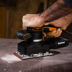 WORX WX641 Schwingschleifer 250 W – Handlicher Schleifer mit DUSTSTOP Mikrofilter für ein sauberes Arbeiten – Großer Schwingkreis & einfache Bedienung