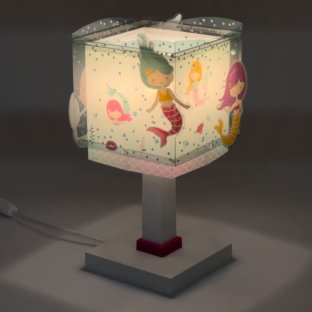 Dalber Kinder Tischlampe Nachttischlampe kinderzimmer Mermaids Meerjungfrauen, Kinderzimmer, Nachttischlampe, 63441, E14, Türkis