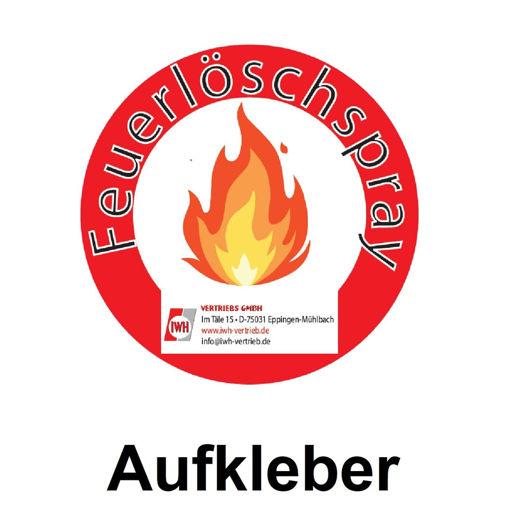 IWH - Feuerlöschspray 750 ml | Kompakter A+F Schaumlöscher mit Halter ideal für Camping, Auto, Haus und Freizeit | Kleines Feuerlöschspray ideal auch für unterwegs | Inhalt: 2x750 ml; H: 315 mm