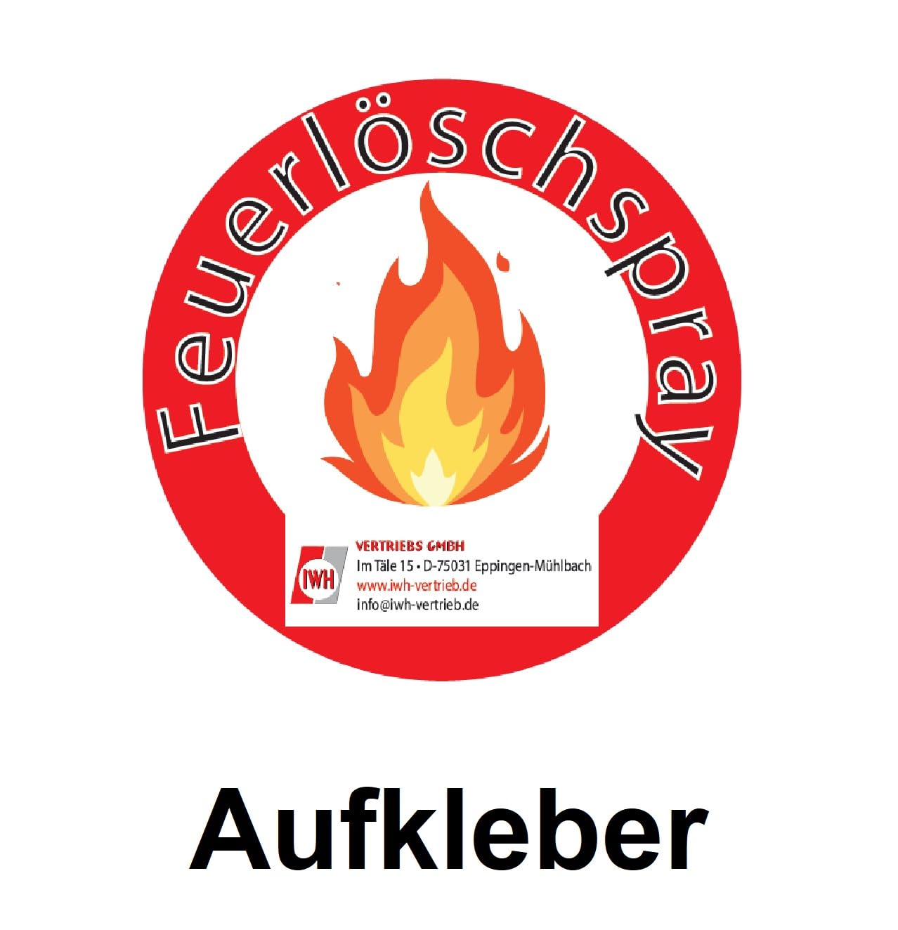 IWH - Feuerlöschspray 750 ml | Kompakter A+F Schaumlöscher mit Halter ideal für Camping, Auto, Haus und Freizeit | Kleines Feuerlöschspray ideal auch für unterwegs | Inhalt: 2x750 ml; H: 315 mm
