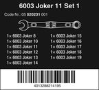 Wera '05020231001 6003 Joker 1 Ringmaulschlüssel-Satz, 11 teilig