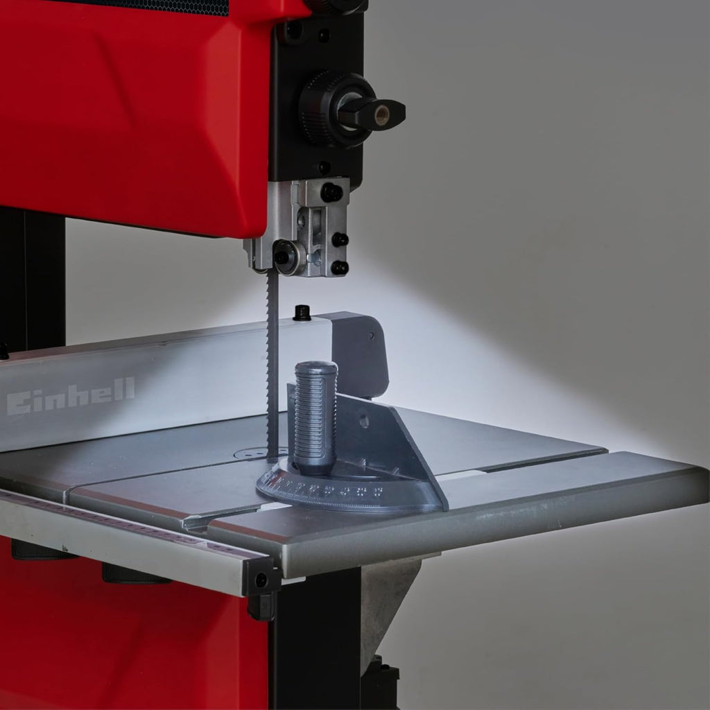 Einhell Bandsäge TC-SB 245 L (400W, max. Sägebandgeschwindigkeit 726m/min, 245 mm Durchlassbreite, max. Schnitthöhe 101 mm, neigbarer Sägetisch, Parallel- und Winkelanschlag, Absauganschluss)