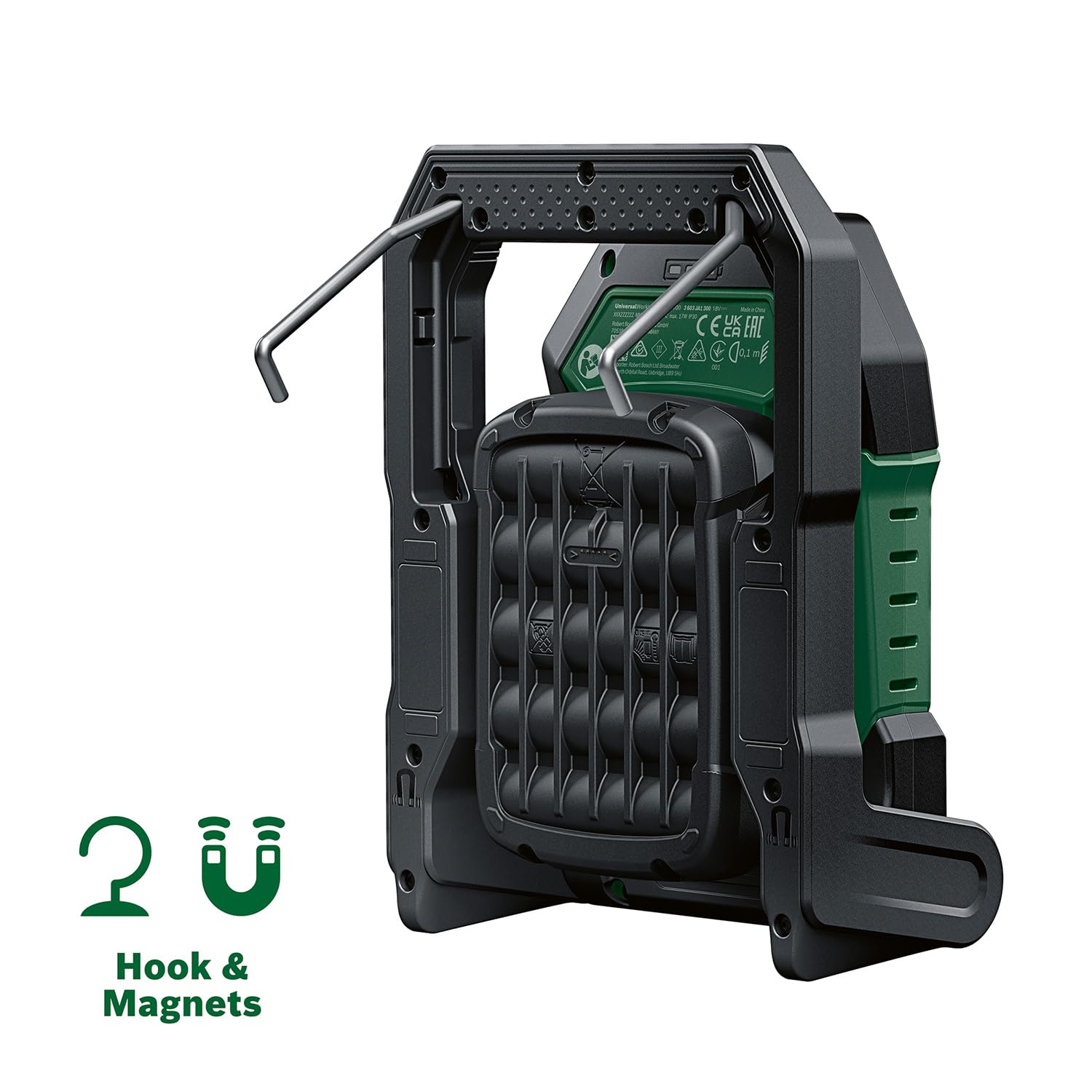 Bosch Akku- LED-Arbeitsleuchte/Baustellenlampe/mobiler Strahler UniversalWorkLight 18V-2100 (max. 2100 Lumen, 3 Helligkeitsstufen, Kopf mit 10 Klapppositionen; ohne Akku)