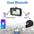 GOFORJUMP Wireless CarPlay & Android Auto 5" Zoll Touchscreen Motorrad Navigator IPX7 wasserdichte Motorrad Bluetooth Verbindung