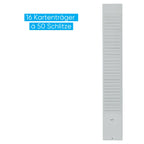 FRANKEN T-Kartentafel Jahresplaner für 15 Monate plus Index, 100,8 x 100,8 cm, 16 Träger, 50 Schlitze, PV-SET5