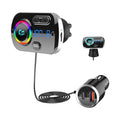 Bluetooth 5.3 FM Transmitter, SONRU Bluetooth Adapter Auto mit Freisprechanlage, [30W PD & 18W QC3.0] Schnelles Autoladegerät mit LED Farblicht Unterstützungs Aux Ausgang und TF Karte
