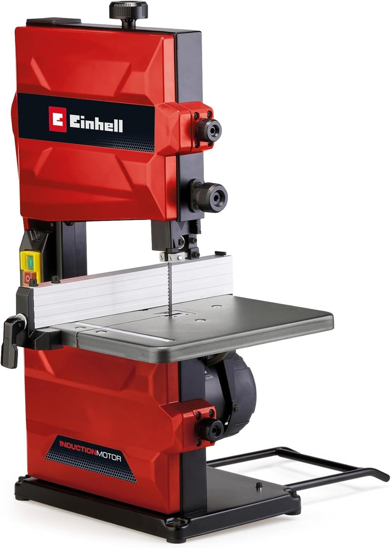 Einhell Bandsäge TC-SB 200/1 (werkzeugloser Sägeblattwechsel, Parallelanschlag, Höhenverstellung, kugelgelagerte Führung, Tisch stufenlos neigbar)