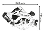 Bosch Professional 18V System Akku Kreissäge GKS 18V-57 G (kompatibel mit Führungsschiene, Schnitttiefe: 57 mm, inkl. 2x 4.0Ah Akku, SchnelSchnellladegerät GAL 18V-40, 1x Kreissägeblatt, L-BOXX)