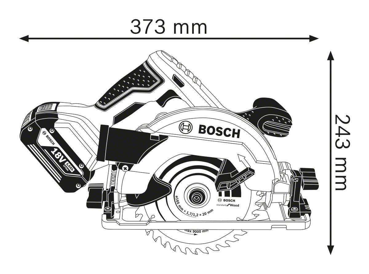 Bosch Professional 18V System Akku Kreissäge GKS 18V-57 G (kompatibel mit Führungsschiene, Schnitttiefe: 57 mm, inkl. 2x 4.0Ah Akku, SchnelSchnellladegerät GAL 18V-40, 1x Kreissägeblatt, L-BOXX)