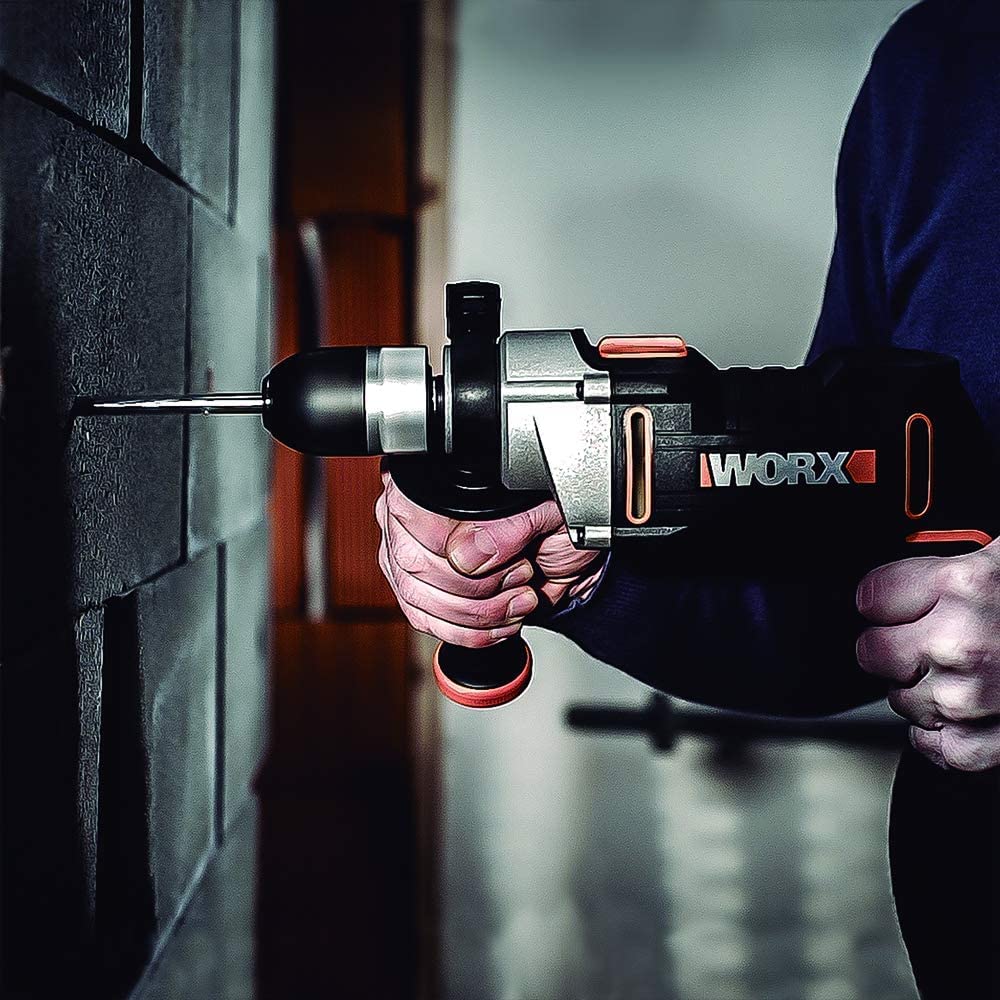 WORX WX328 Schlagbohrmaschine 810W - exaktes Bohren in Holz, Beton & Stahl - einfacher Werkzeugwechsel - stufenlose Drehzahlregulierung - exakte Bohrtiefe mit Tiefenanschlag - ergonomisches Design