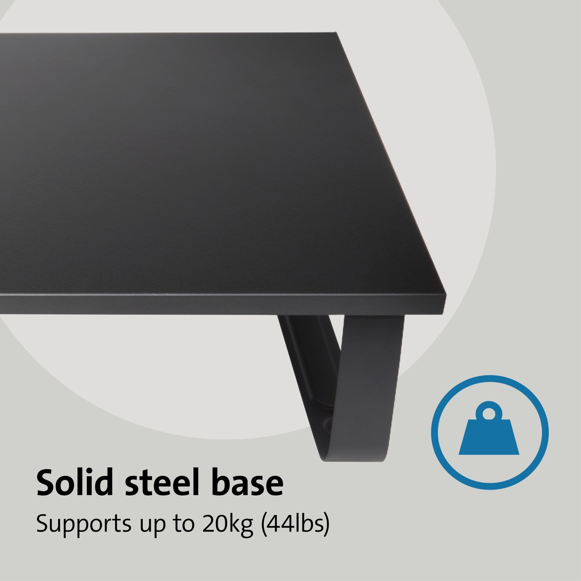 Kensington Extra breiter Monitorständer für Schreibtische. Großer Computerständer/Monitorständer/Schreibtischerhöhung (K55726EU), Schwarz
