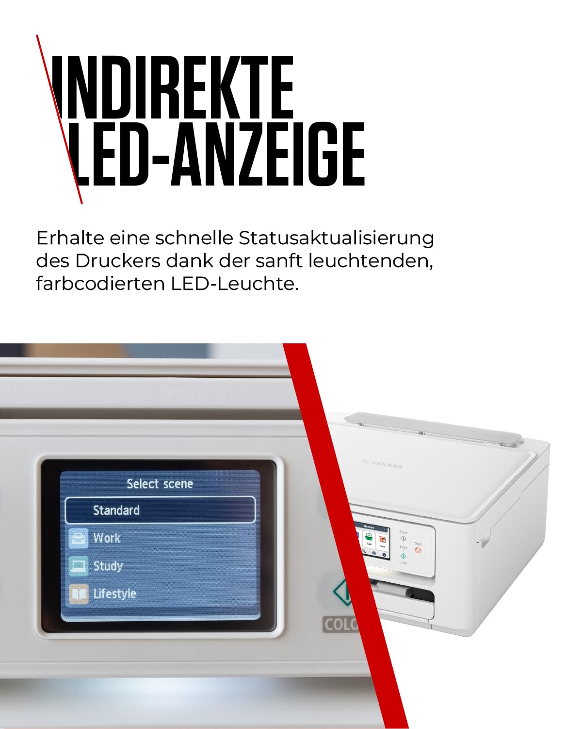 Canon PIXMA TS7650i Multifunktionsdrucker 3in1 (Tintenstrahl,Drucken, Kopieren, Scannen, A4, 6,7 cm Touch LCD, WLAN, Duplexdruck, 2 Papierzuführungen, kompatibel mit Pixma Print Plan ABO) Weiß