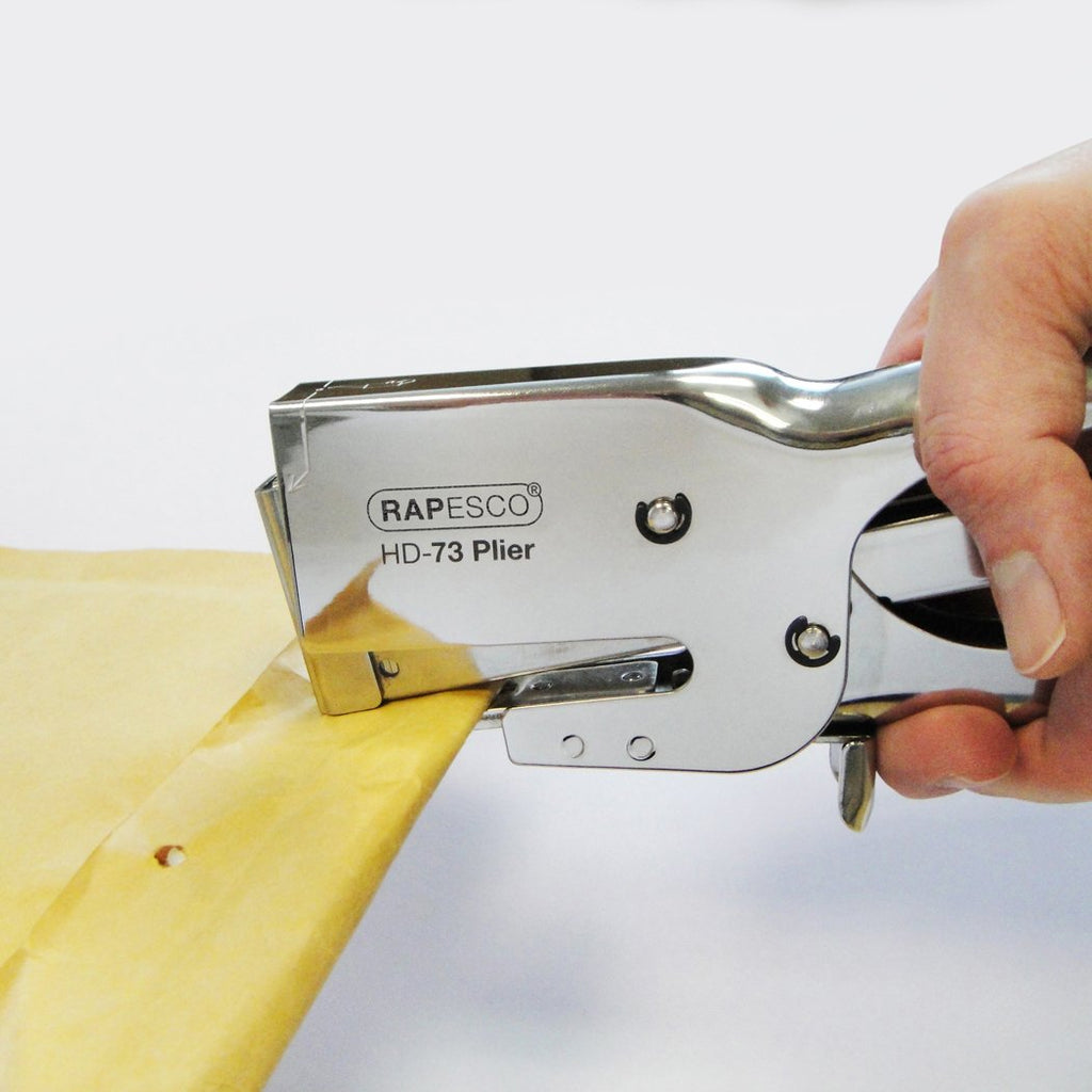 Rapesco 1305 Hochleistungs-Heftzange HD-73 und 2000 Heftklammern des Typs 73/10 mm, 70 Blatt Kapazität, Chrom
