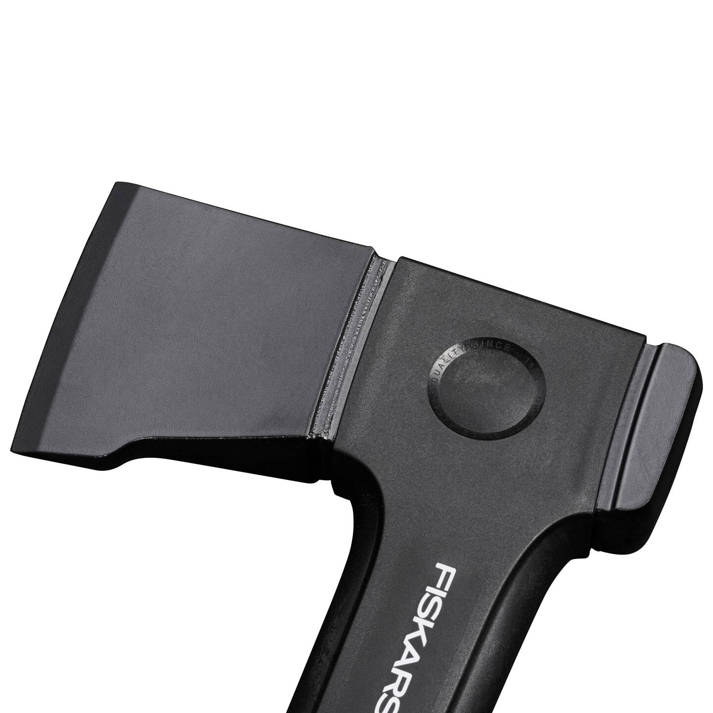 Fiskars X-Series X14 Universal-Axt, XS, Länge 35,5 cm, Kopfgewicht 529 g, Ideal zum Entasten, Feuerholzmachen und für Zimmermannsarbeiten, Doppelt gehärteter Stahl/FiberComp, Schwarz/Orange, 1069102