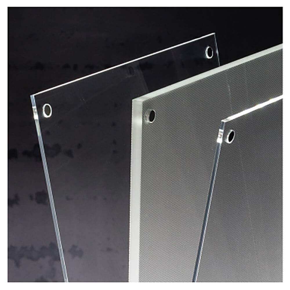 Sigel TA420 Beleuchtbarer LED-Tischaufsteller A4, hochwertiges glasklares Acryl mit schwarzem Sockel - geeignet für Gastronomie und Events, Werbeaufsteller