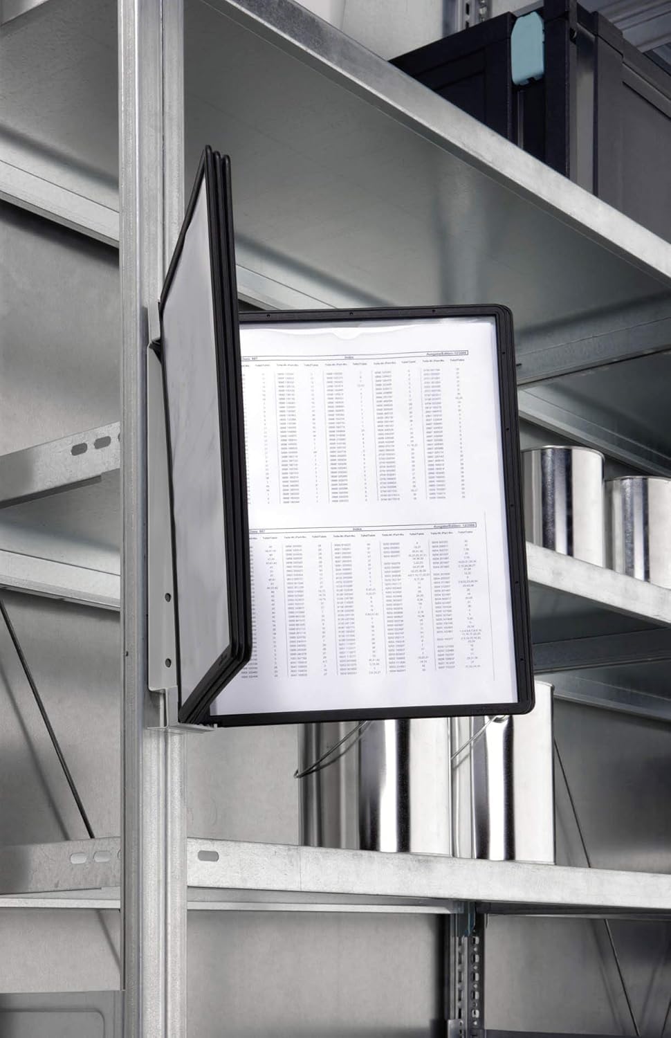 Durable Sichttafelwandhalter (Vario Magnet Wall 5, mit 5 Sichttafeln A4) schwarz, 591401