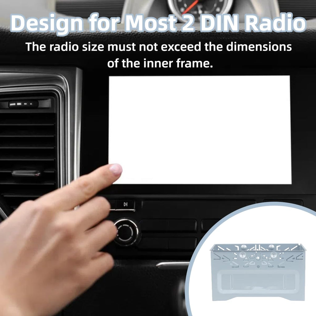 Universal Einbauschacht,Autoradio Doppel DIN Schacht Radio,Doppeldin Montage Rahmen Halterung,Universal Auto Radio Montage Rahmen,Kompatibel für VW Golf Polo Audi Ford Mercedes Peugeot