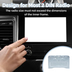 Universal Einbauschacht,Autoradio Doppel DIN Schacht Radio,Doppeldin Montage Rahmen Halterung,Universal Auto Radio Montage Rahmen,Kompatibel für VW Golf Polo Audi Ford Mercedes Peugeot