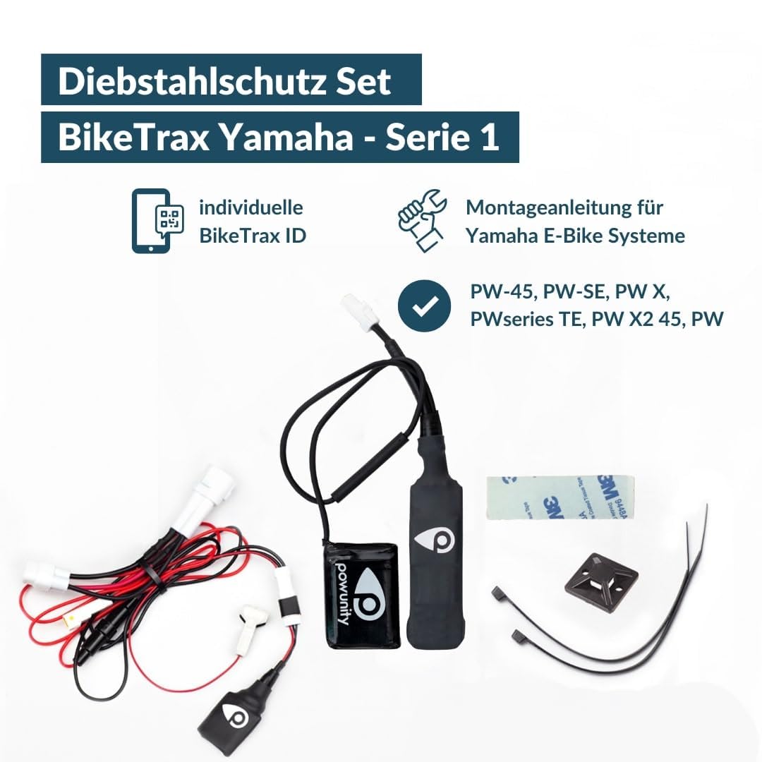 GPS-Tracker für E-Bikes — Yamaha Serie 1 kompatibel, lückenlose GPS-Übertragung in Europa — Diebstahlschutz, Echtzeit-Tracking mit Handy-App — inkl. SIM & Zusatzakku