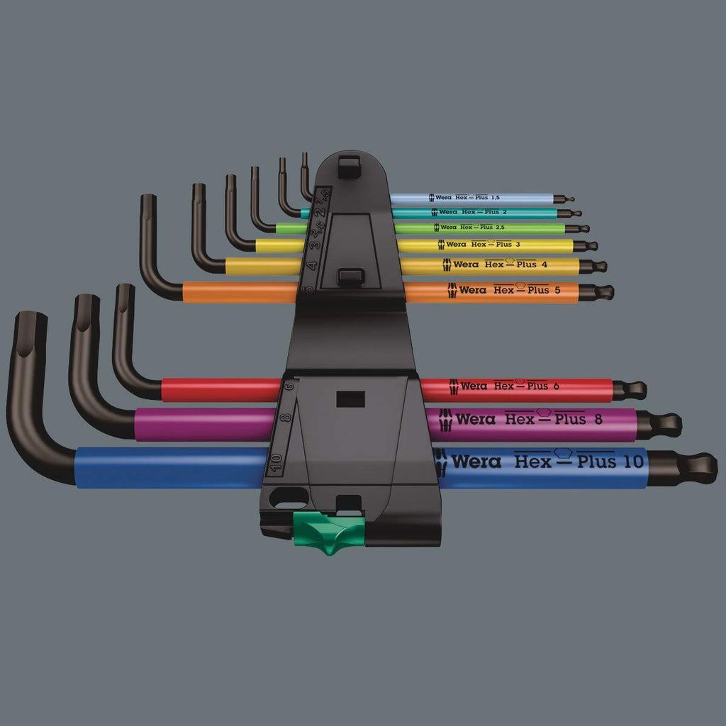 Wera 950 SPKL/9 SM N Multicolour Winkelschlüsselsatz, metrisch, BlackLaser, 9-teilig, Wera 05022089001