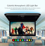 XTRONS 19,5 Zoll HD-Digital TFT 16: 9-Bildschirm-Auto-Overhead-Video Ultradünner Autodach-Player mit integrierten HDMI/AV/USB-Lautsprechern und Buntem Aura-Licht
