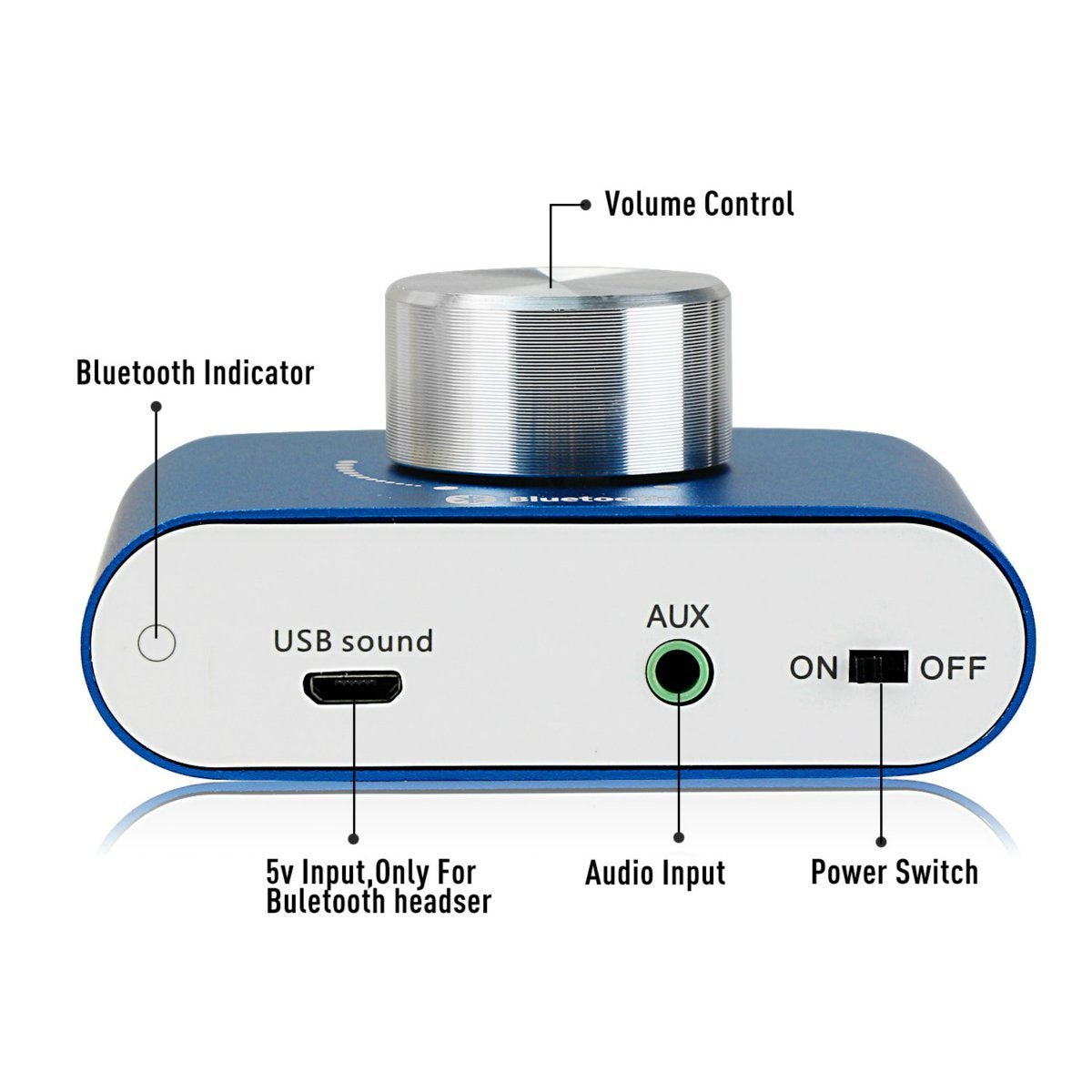 DollaTek TPA3110 30W * 2 Zwei-Kanal Mini-Stereo-Audio drahtlose Bluetooth-Verstärker Digital Signal Endstufe für Tablet PC Smartphone Laptops ect - Blau