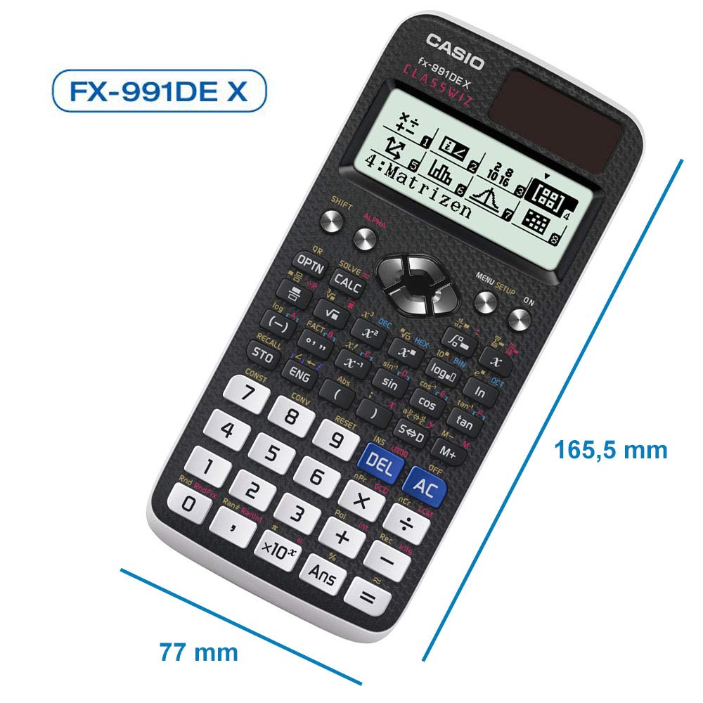 Casio FX-991DE X ClassWiz Scientific Calculator with Natural Display, Schwarz, Technisch-Wissenschaftlich