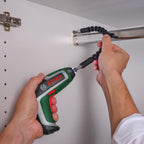 Bosch Kompakter Akku-Schrauber IXO, Flexi-Set (für flexibles Schrauben; 7. Generation; 3,6 V; 2,0 Ah; mit flexibler Erweiterung und Micro-USB-Kabel; Biegung bis 180°; 10 x Bit)