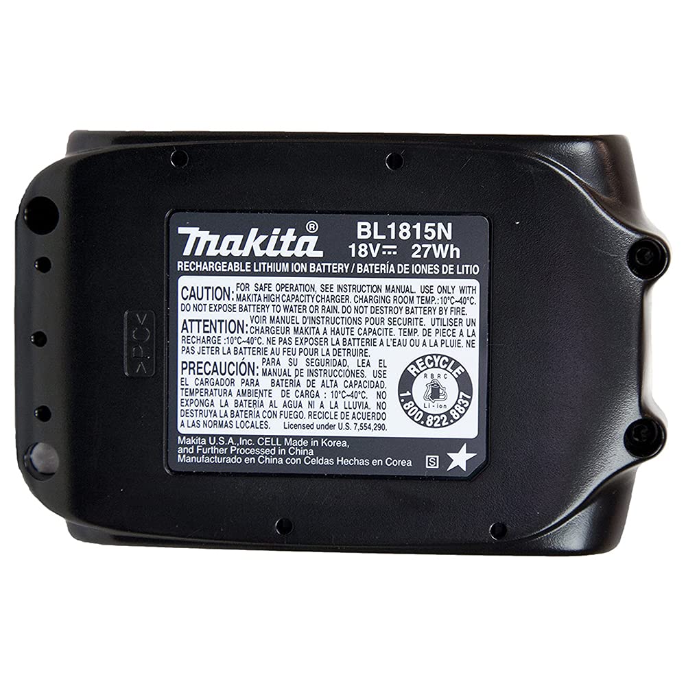Makita Werkzeug GmbH BL1815 / 196235-0 Akku Li 18,0V 1,5Ah, Schwarz, Small