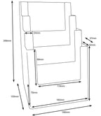 Taymar Broschürenständer mit vier Fächern für Prospekte und Broschüren in Größe A5 2 Stück