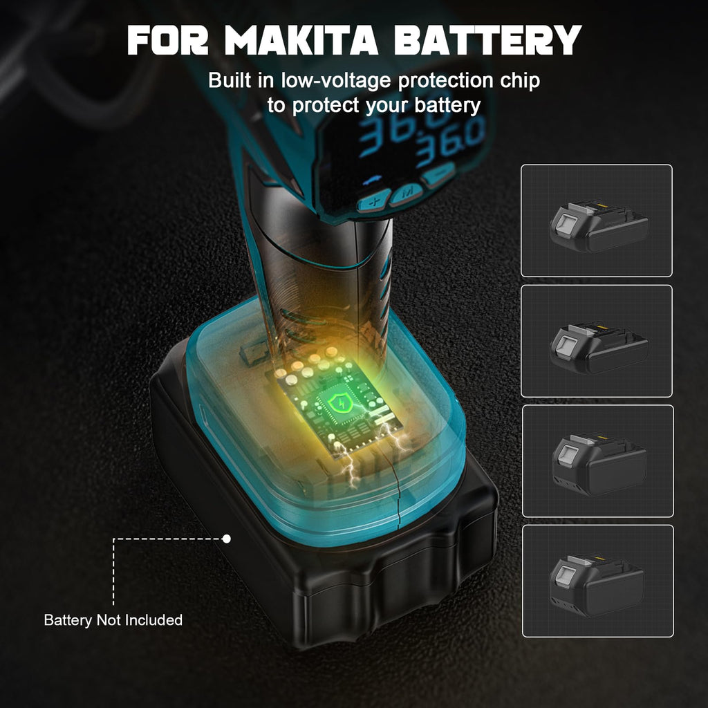 Ecarke Akku-Autokompressor für Makita 18V Li-Ion, Max. 11 bar, Tragbare Akku Luftpumpe mit Digitalem Manometer, Luftkompressor akku für Auto, Motorrad, Fahrrad, Sportbälle