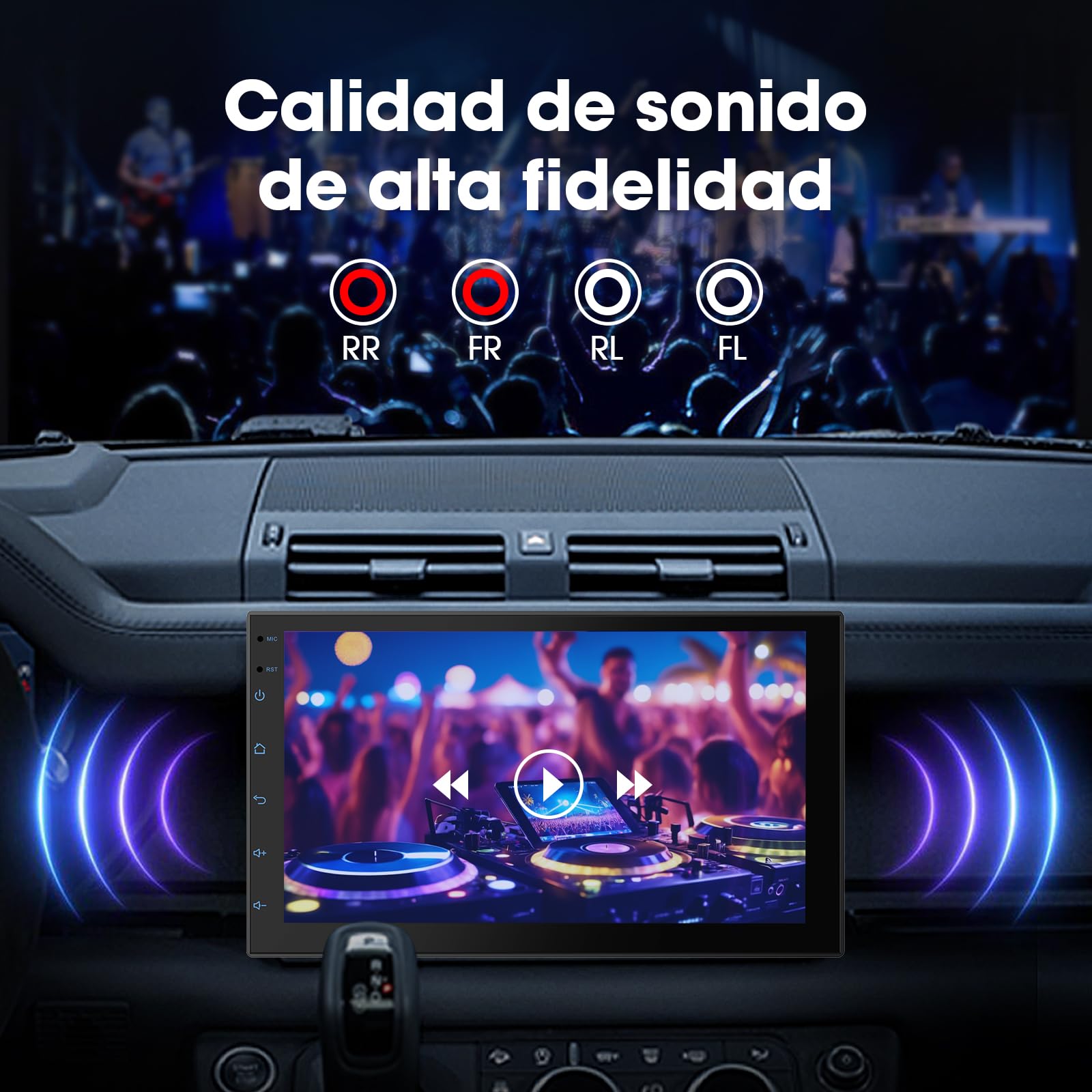 Haudio 2 Din Autoradio mit Kabellosem CarPlay &Android Auto, 7 Zoll Touchscreen Autoradio mit Mirror Link,GPS,Sprachsteuerung,SWC/FM/RDS/AM, 25 Sets UI Passend für alle Autos, Mit Rückfahrkamera 2+32G