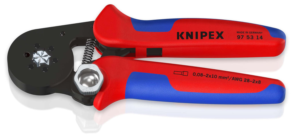 KNIPEX Selbsteinstellende Crimpzange für Aderendhülsen mit Seiteneinführungmit Mehrkomponenten-Hüllen 180 mm, 97 53 14