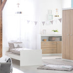 roba Kinderzimmerset 'Gabriella', 2-teilig, enthält Babybett 70x140cm & breite Wickelkommode, bicolor