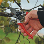 FELCO 8 Bypass-Gartenschere für Rechtshänder, ergonomisch für große Hände, 52 mm Stahlklinge, 25 mm Schnittdurchmesser, Stoßdämpfer, geschmiedete Aluminiumgriffe, abgewinkelter Schneidkopf, Swiss Made
