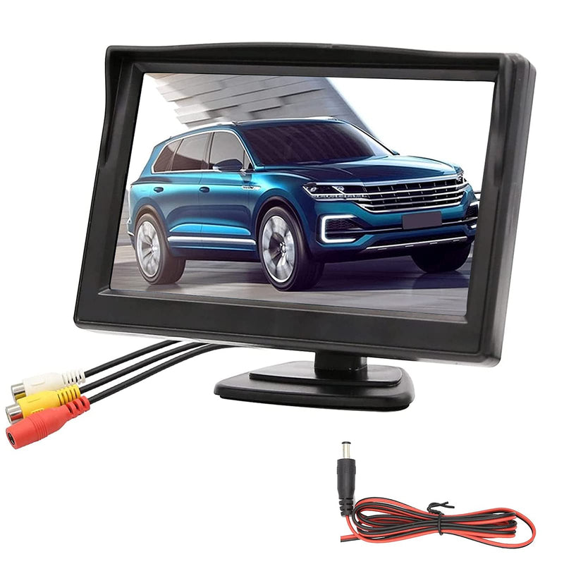 OBEST 5 Zoll LCD Bildschirm Rückfahrkamera, wasserdichte IP68 Monitor für Rückfahrkamera, Rückfahrkamera Monitor für Auto SUV LKW Truck Wohnmobil