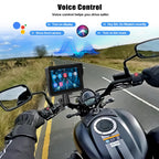 CAMECHO [2025 Carplay Motorrad Dash Navi Display für Moto, 5 Zoll HD-Touchscreen Wasserdicht Motorcycle Navigationsgeräte mit Wireless Carplay Android Auto Bluetooth GPS FM EQ Ton