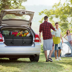 Tonmifr Robuster Kofferraum-Organizer mit großer Kapazität, Multifach-Aufbewahrungsbox für SUV, Kombi & Kleinwagen, faltbar aus 600D Oxford mit 2 Sicherungshaken & reflektierenden Streifen, 92 Liter