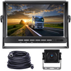 Hodozzy Rückfahrkamera Set AHD mit 7 Zoll LCD Monitor & Kamera Nachtsicht IP69 Wasserdicht für LKW, Anhänger, Bus, PKW, Wohnmobile, Vans (12V-24V), mit 15m Kabel